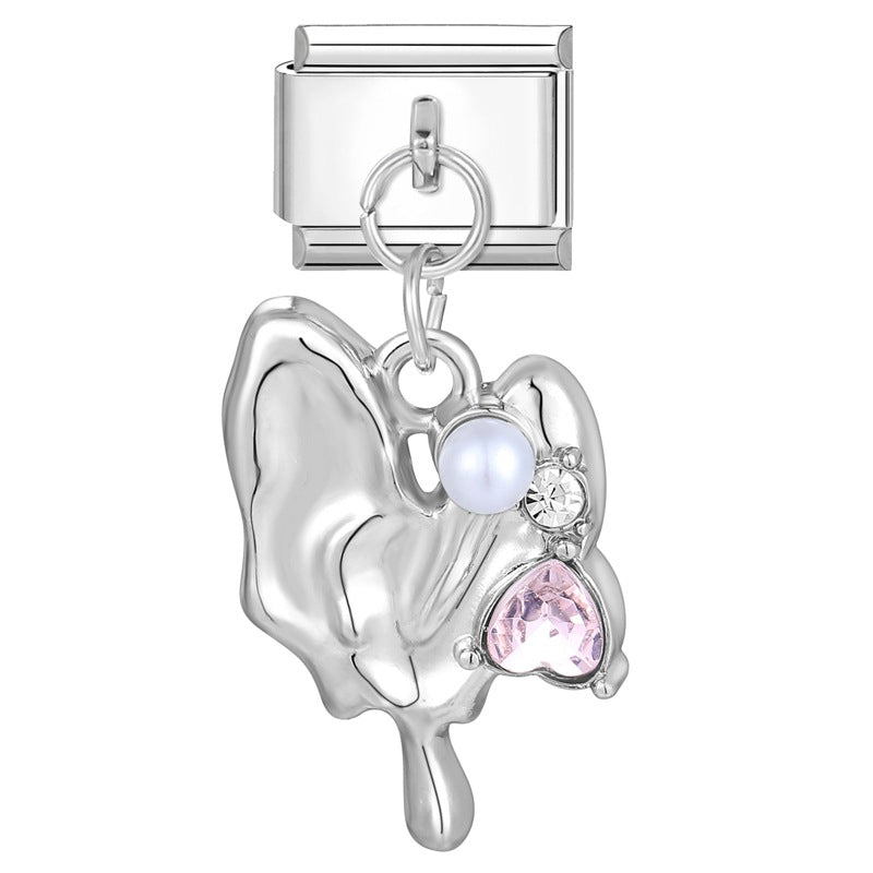 Wholesale Italian Charm Bracelet 9mm DIY Splicing Removable Stainless Steel Romantic Pendant Composable Bracelet