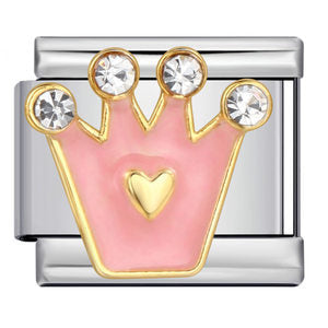 Wholesale  Italian modular  heart-shaped titanium steel  oil-dripping DIYbracelet