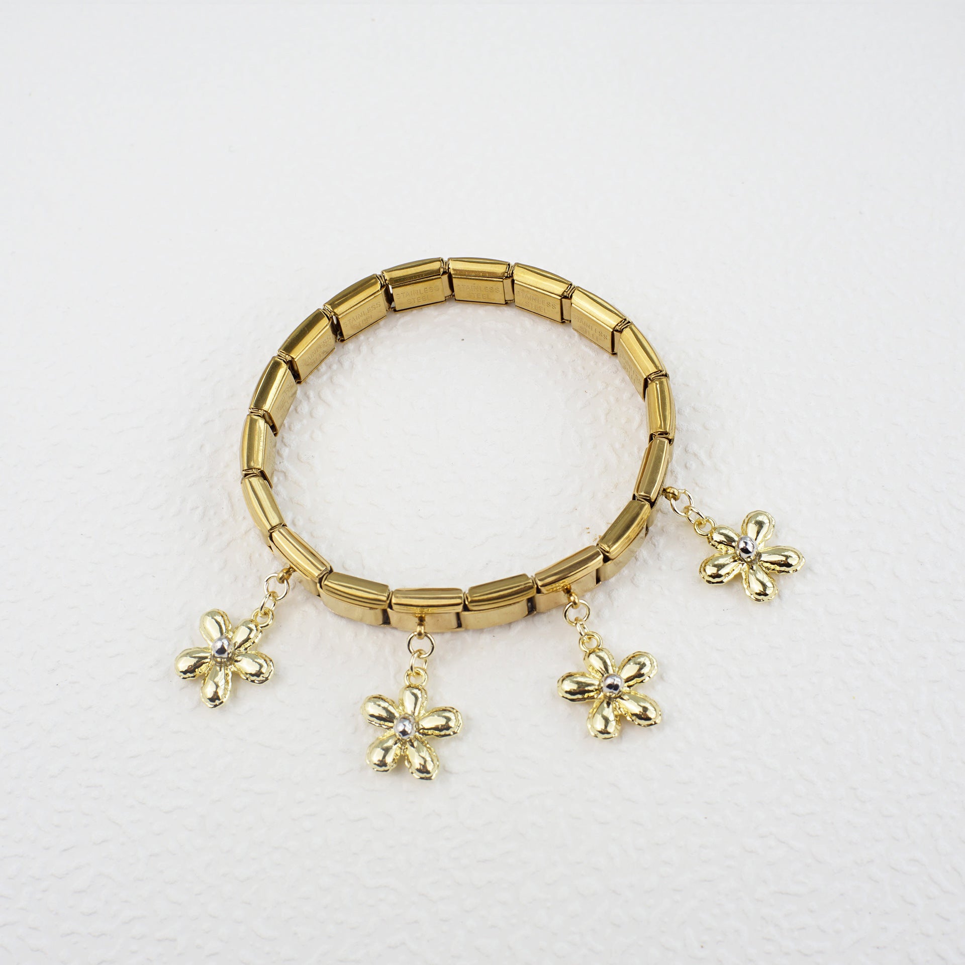 Wholesale 5pcs/   pack Single Section Creative Stainless Steel Composable Bracelet