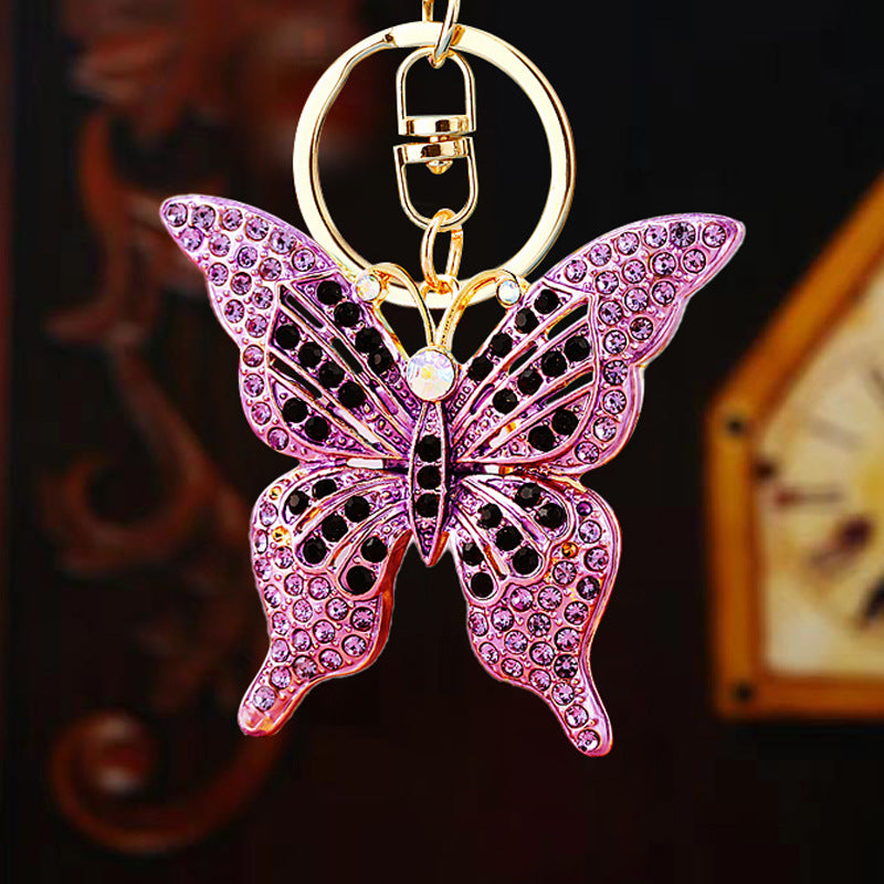 Wholesale Creative Diamond Butterfly Insect Keychain ACC-KC-RuiYuan013