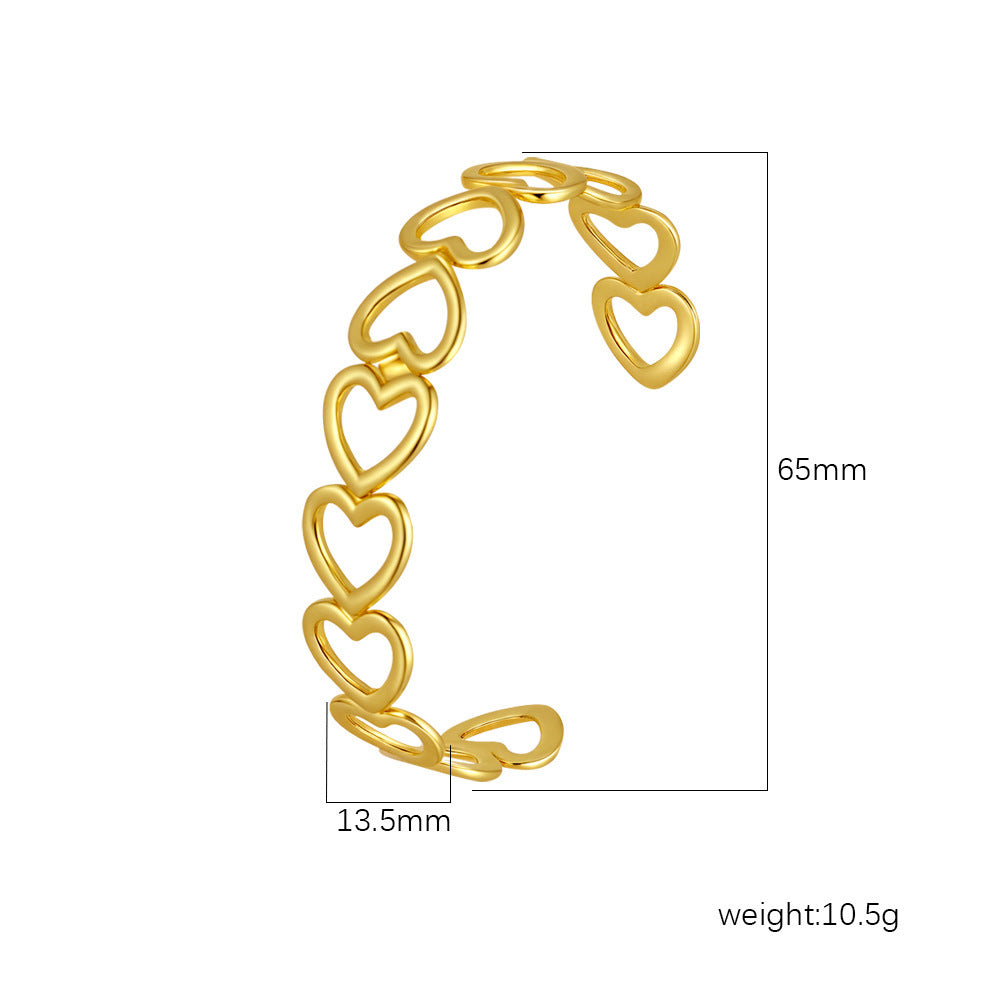 Wholesale Stainless Steel Open C Shape Bangle 18K Gold Plated Fashion Jewelry for Gift Boutique Resale
