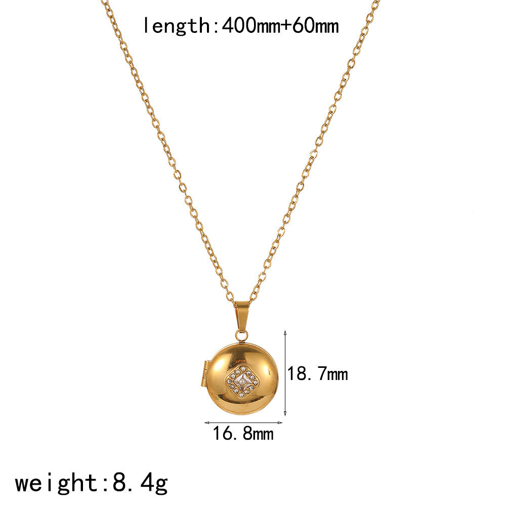 Wholesale Aliexpress Stainless Steel Photo Album Necklace