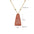 Wholesale Stainless steel natural stone cut trapezoidal geometric pendant necklace