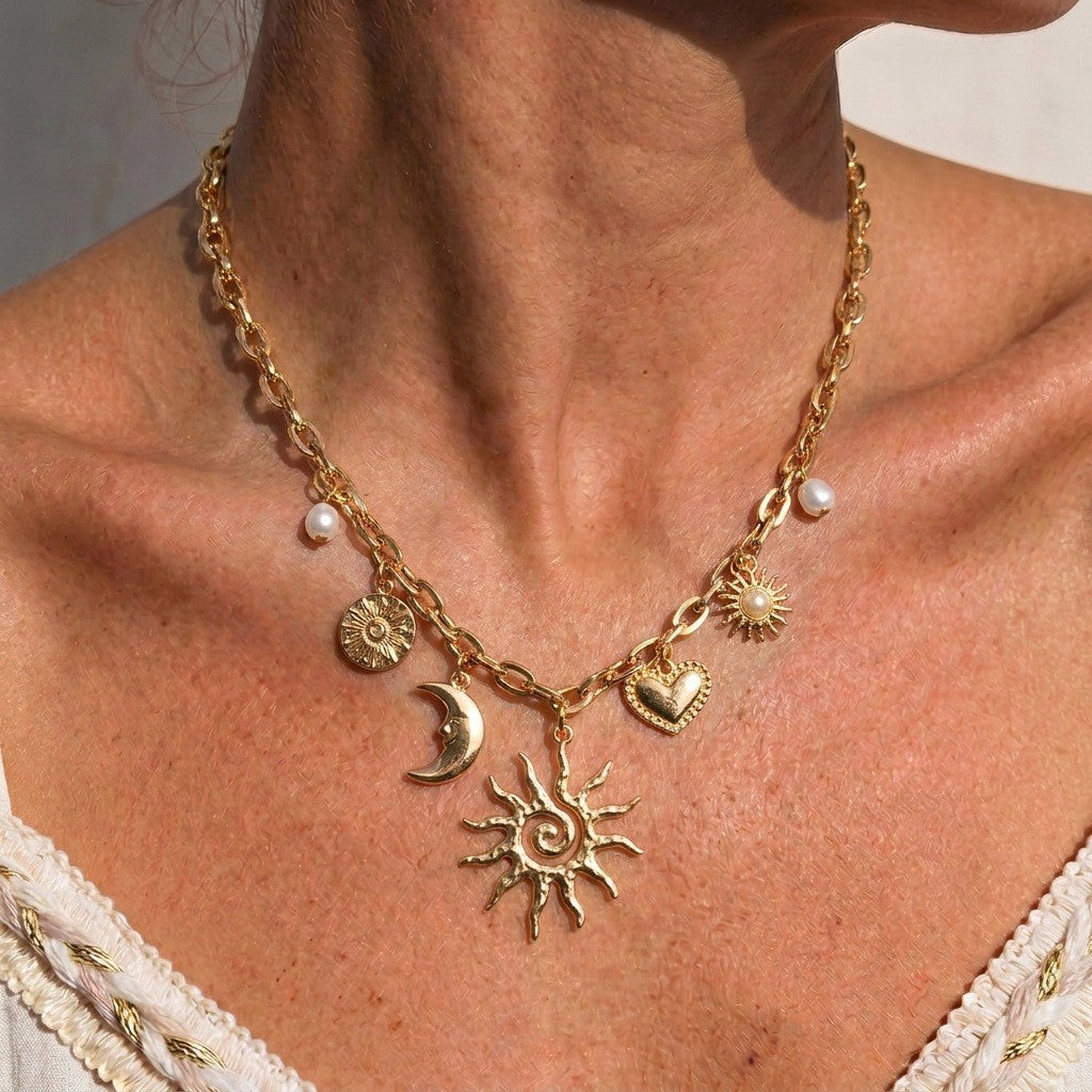 Wholesale Ocean Beach Style Double Layer Shell Starfish Choker Necklace Fashion Layering Jewelry For Party Gift Boutique