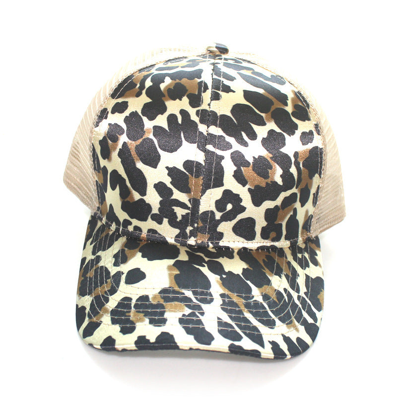 Wholesale Snake-print Leopard-print Back Opening Pony Tail Cap Baseball Cap
