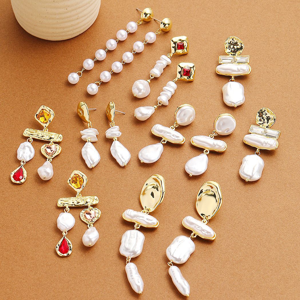 Wholesale Exaggerated Pearl Earrings Statemente Earrings ACC-ES-ManYi005