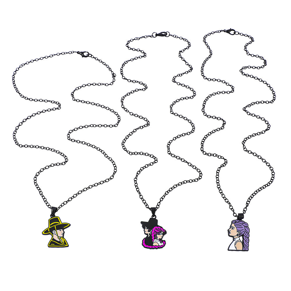 Wholesale K-pop witch hunter group necklace cartoon oil drop pendant