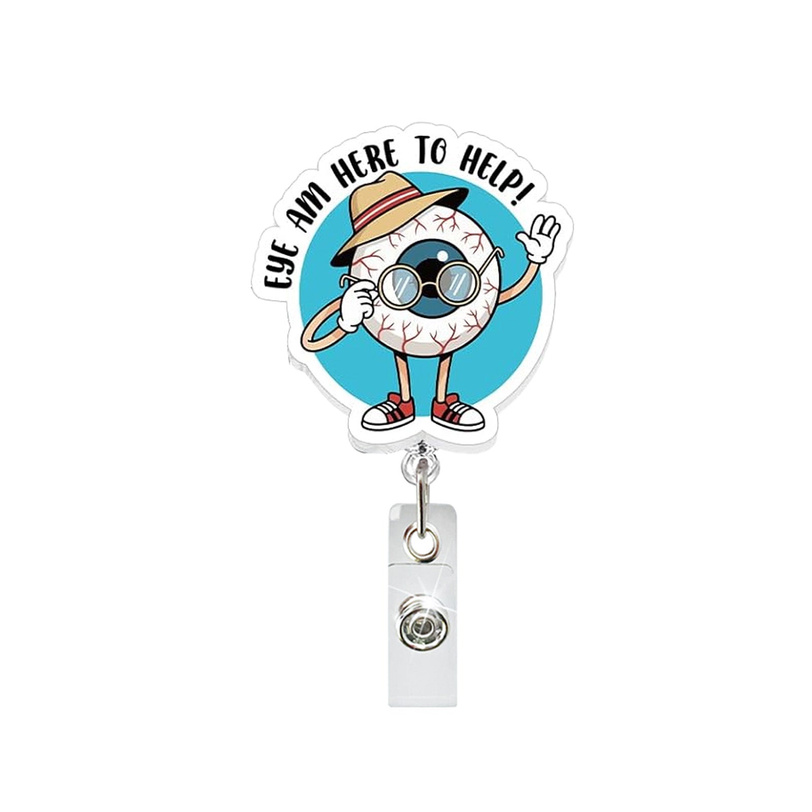 Wholesale Trendy Acrylic Retractable Rotating Badge Reel with Clip,  Boutique ID Badge Holder for Hospital Staff