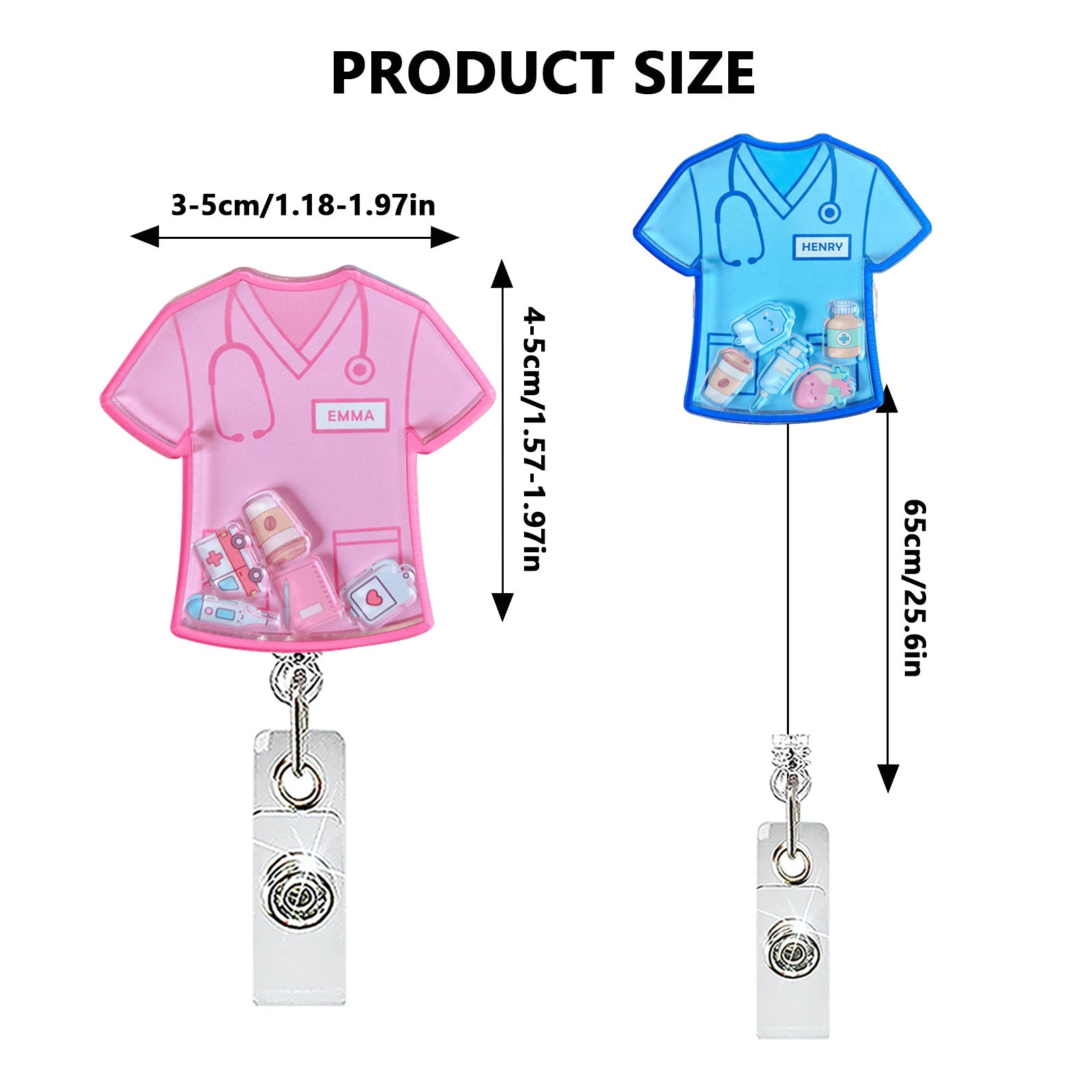 Wholesale Stylish Acrylic Swivel Retractable Badge Reel - Trendy ID Badge Holder for Medical Uniform or Daily Use