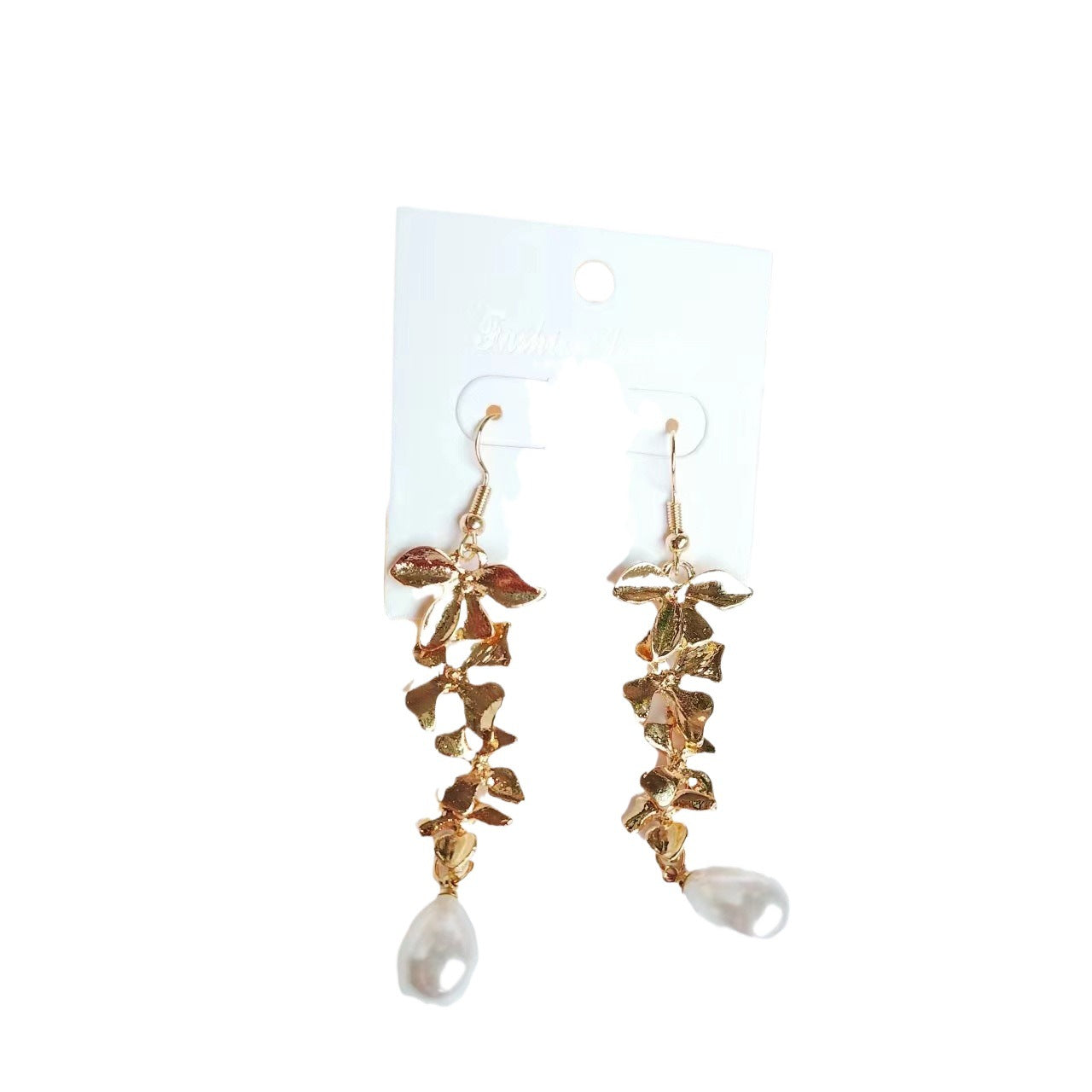 Wholesale Bohemian Bow Petal Pearl Earrings