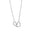 Wholesale Simple Sterling Vacuum Plated Double Heart Love Word Necklace