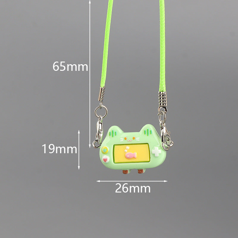 Wholesale Cute cat resin mini game console pendant Keychains
