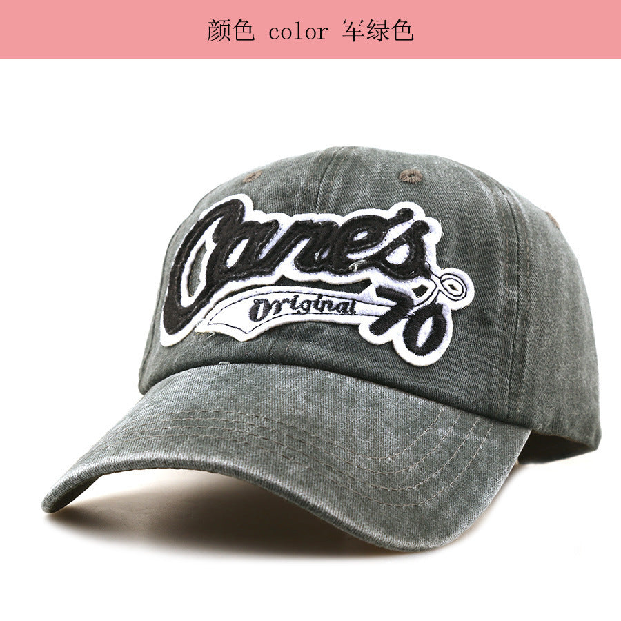 Wholesale Stylish English Letter Baseball Cap Black Dome Short Brim Sun Protection Hat for Outdoor Sports