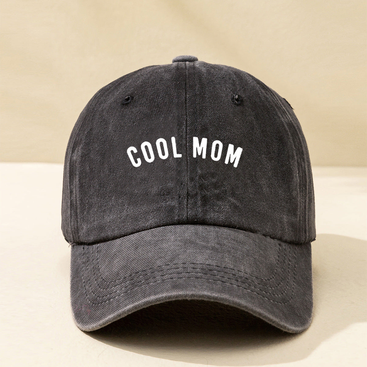 Wholesale Soft Top Solid Color COOL MOM Cotton Baseball Hat ACC-HT-TangQiu005