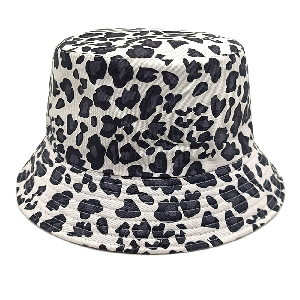Wholesale Leopard print double-sided bucket hat