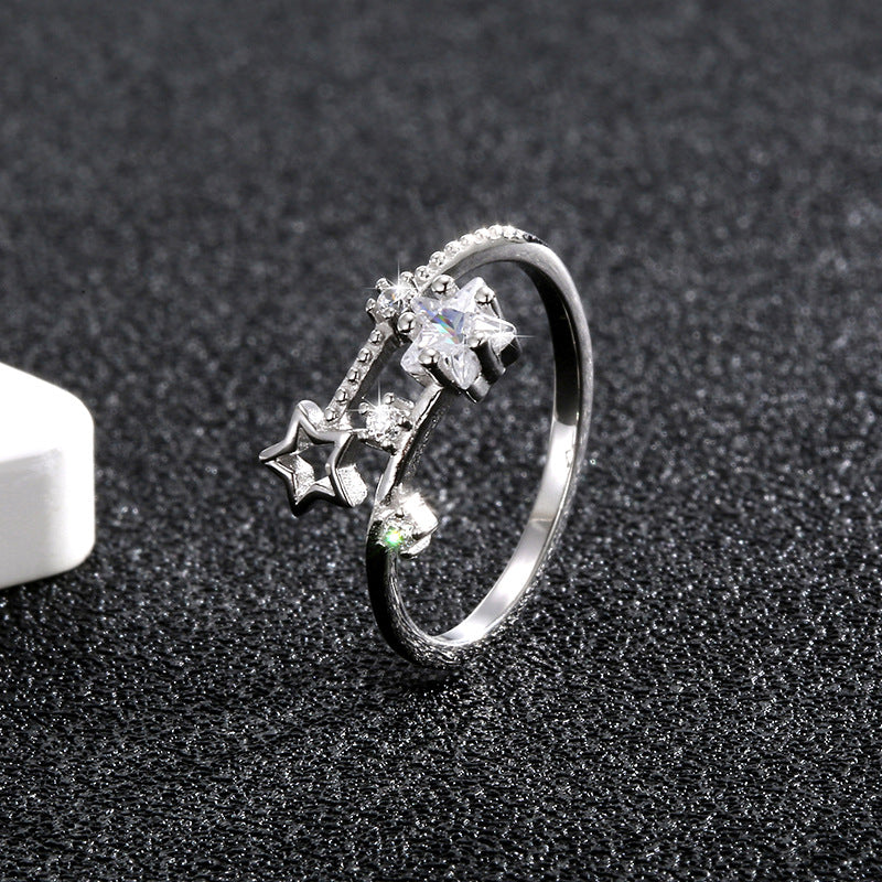 Wholesale S925 Sterling Silver Hollow Star Ring