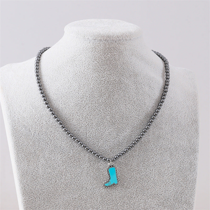 Wholesale Black Round Bead Necklace