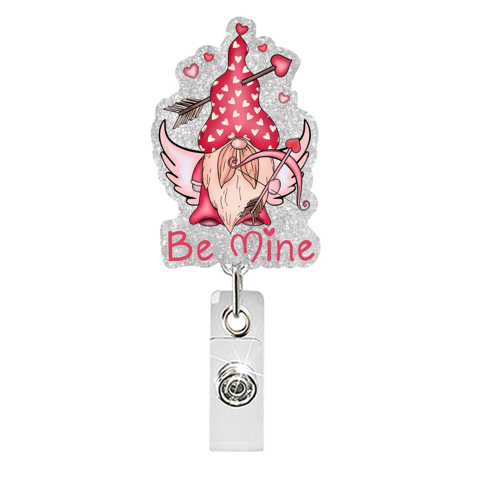 Wholesale Valentine' s Day Acrylic Dwarf LOVE  Badge Reels