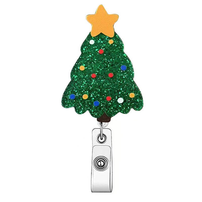Wholesale Acrylic Christmas Cartoon Medical Staff Name Badge Clip Badge Reels