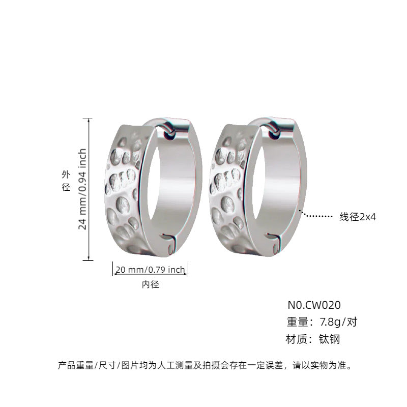 Wholesale Titanium steel hoop earrings