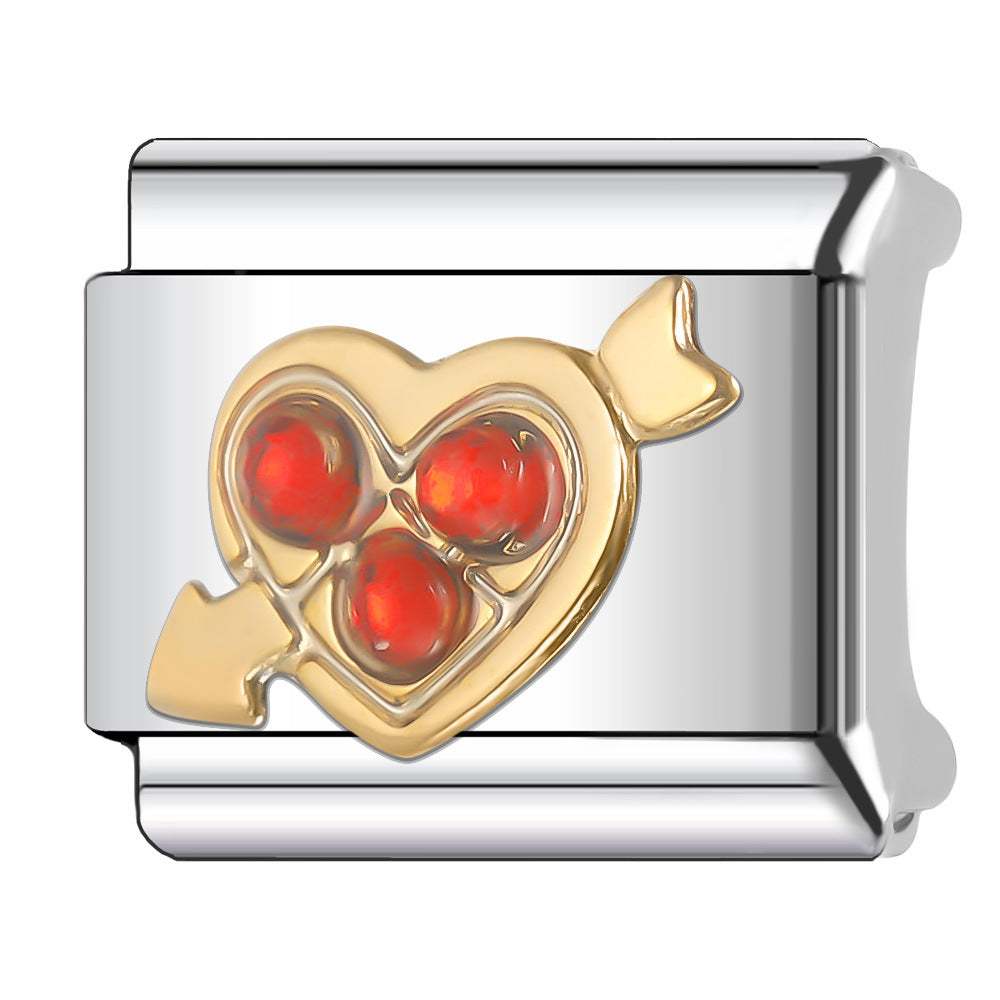 Wholesale Italian Charm Bracelet 9mm DIY Splicing Creative Pattern Stainless Steel Composable Bracelet