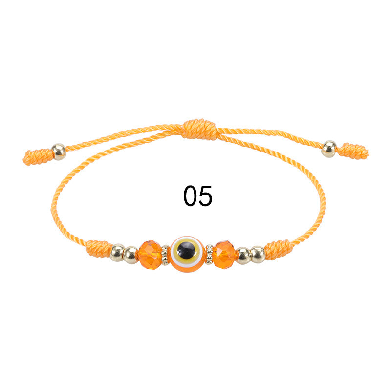 Wholesale Evil Eye Bracelet Crystal Beaded Bracelet Adjustable Braided Bracelet