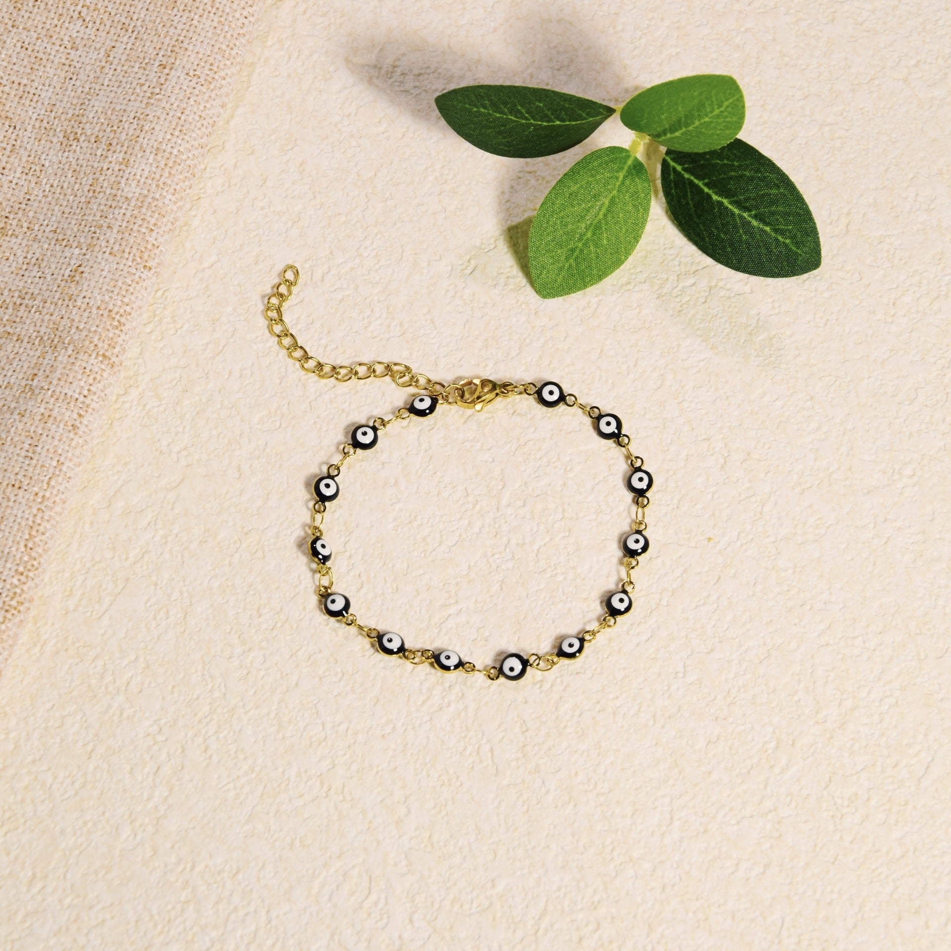 Wholesale  Stainless Steel Jewelry Retro Devil's Eye Geometric Bracelet