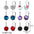 Wholesale  Luxury Zircon Ear Studs Set   Geometric Shaped Earring