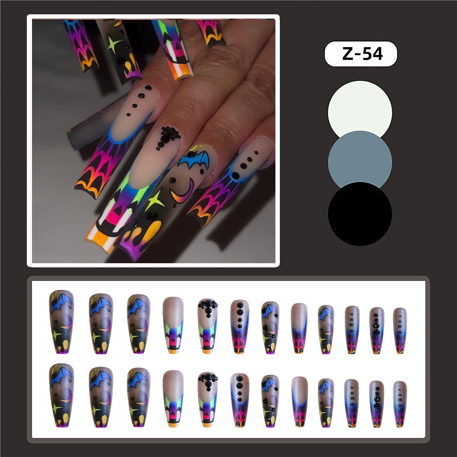 Wholesale 24 Pieces/ box  Colorful  Nails Kits Nail Stickers