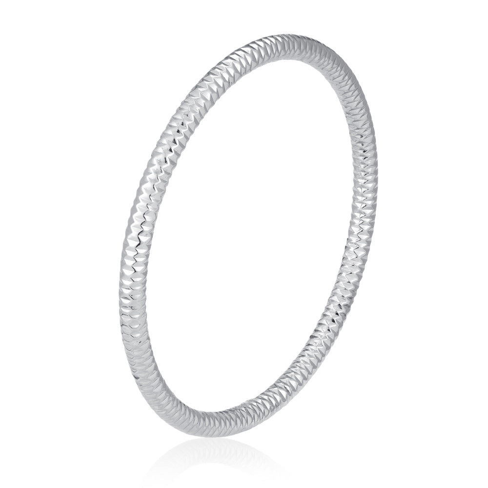 Wholesale European and American Style Hollow Bracelet Stainless Steel Gold Plated Boutique Resale Jewelry Accessory