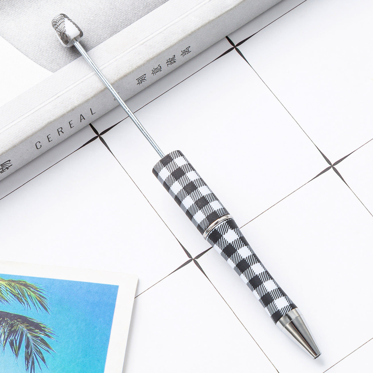 Wholesale Beadable Pens Cow Print Leopard Print Christmas Plastic Pen DIY for Beaded