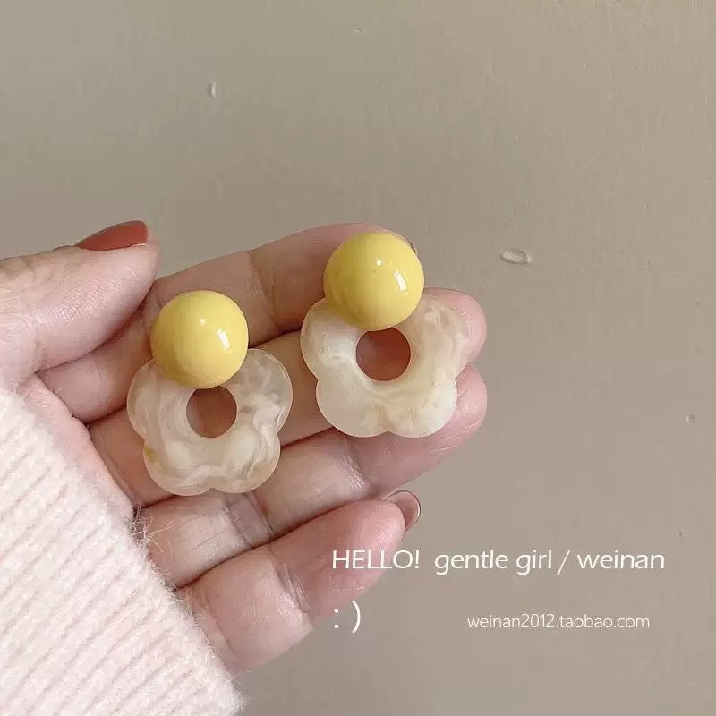 Wholesale  Fashion Sunflower Earrings