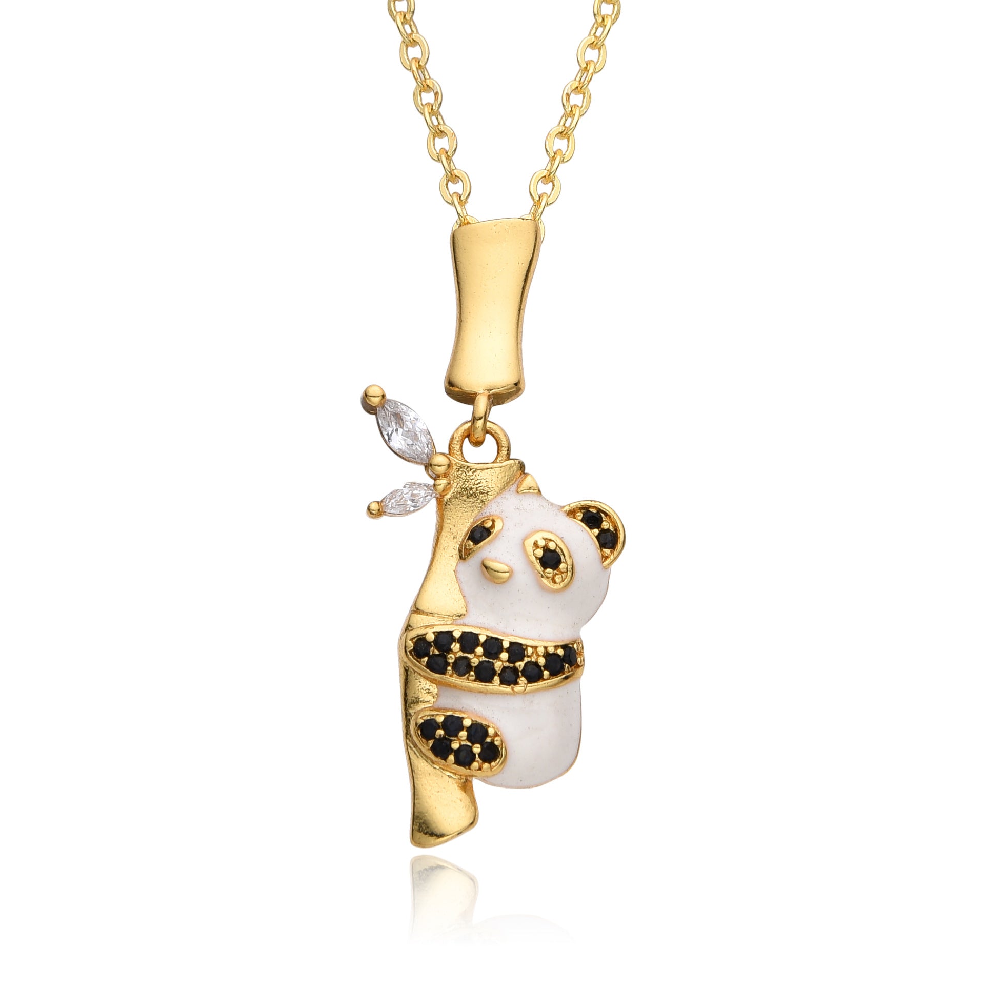 Wholesale  fashion personality Dragonfly panda necklace