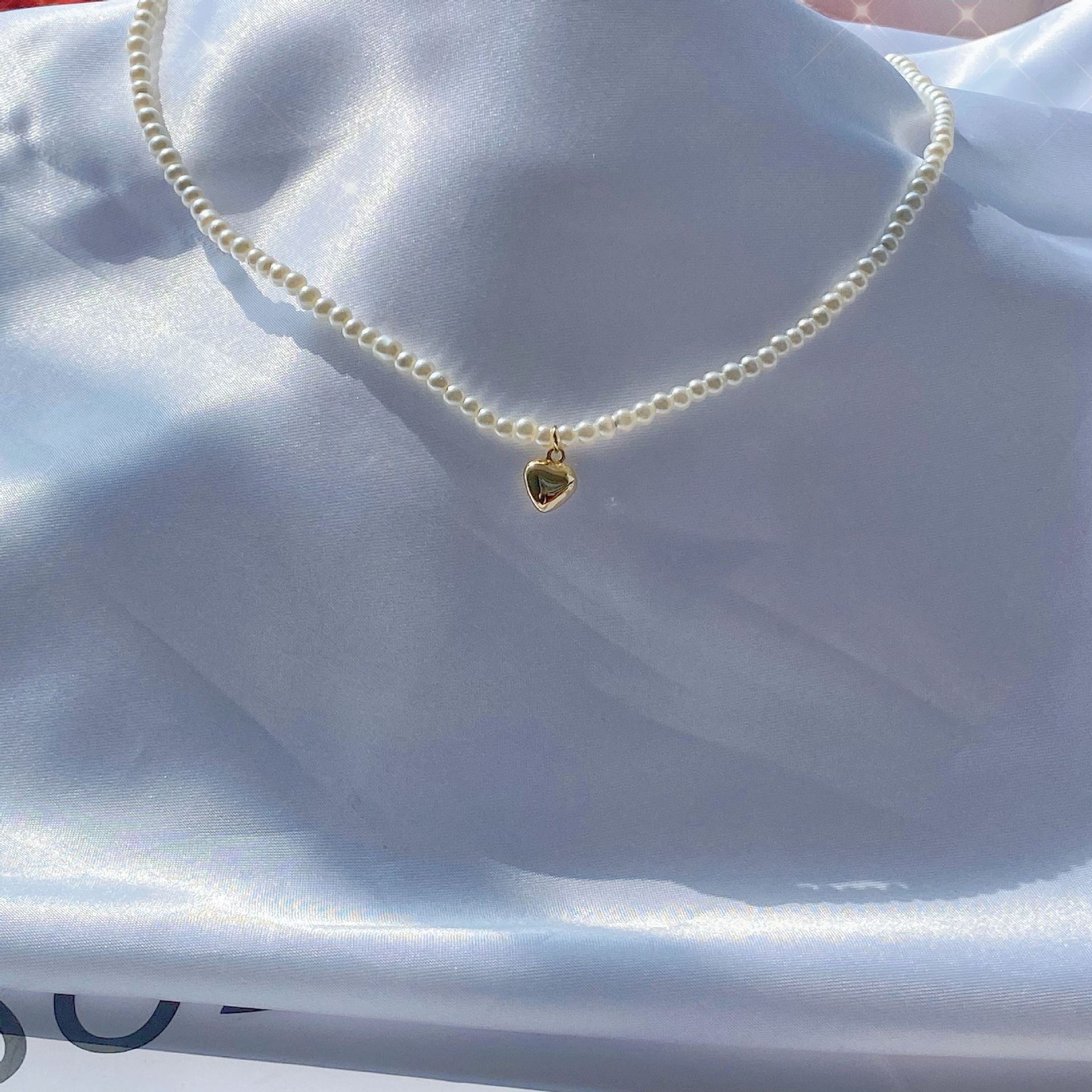 Wholesale Camellia Pearl Necklace Collarbone Chain Choker Necklace ACC-NE-Hanxi002