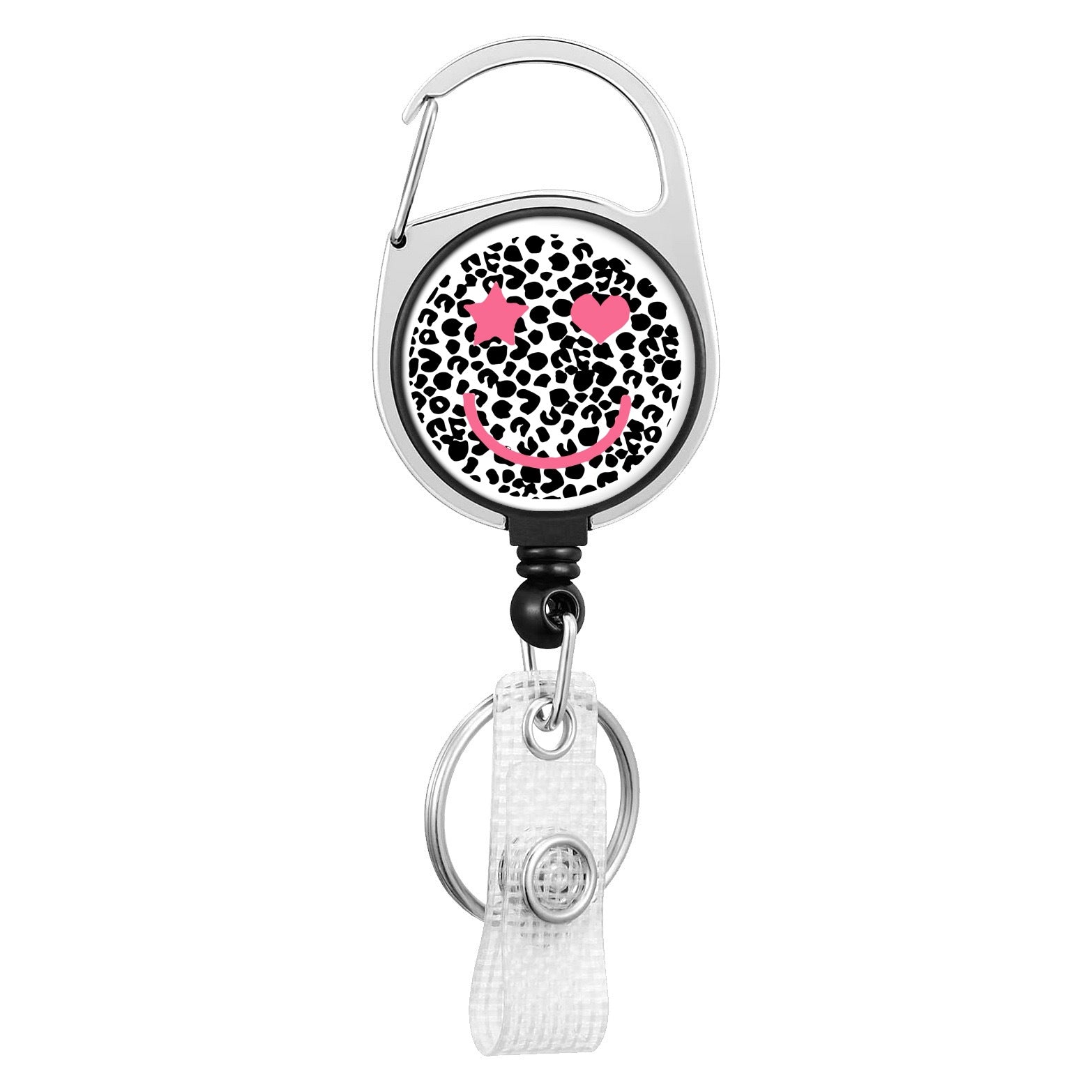 Wholesale Floral Alloy  Retractable Rotating Badge Keychain