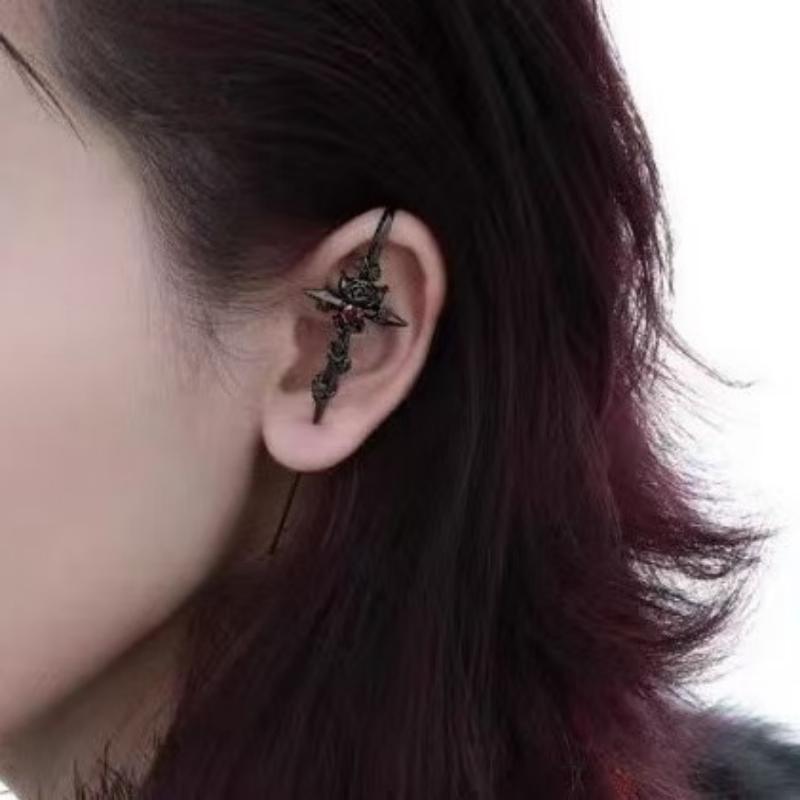 Wholesale Thorn Rose Love Piercing Hanging Ear Studs Earrings