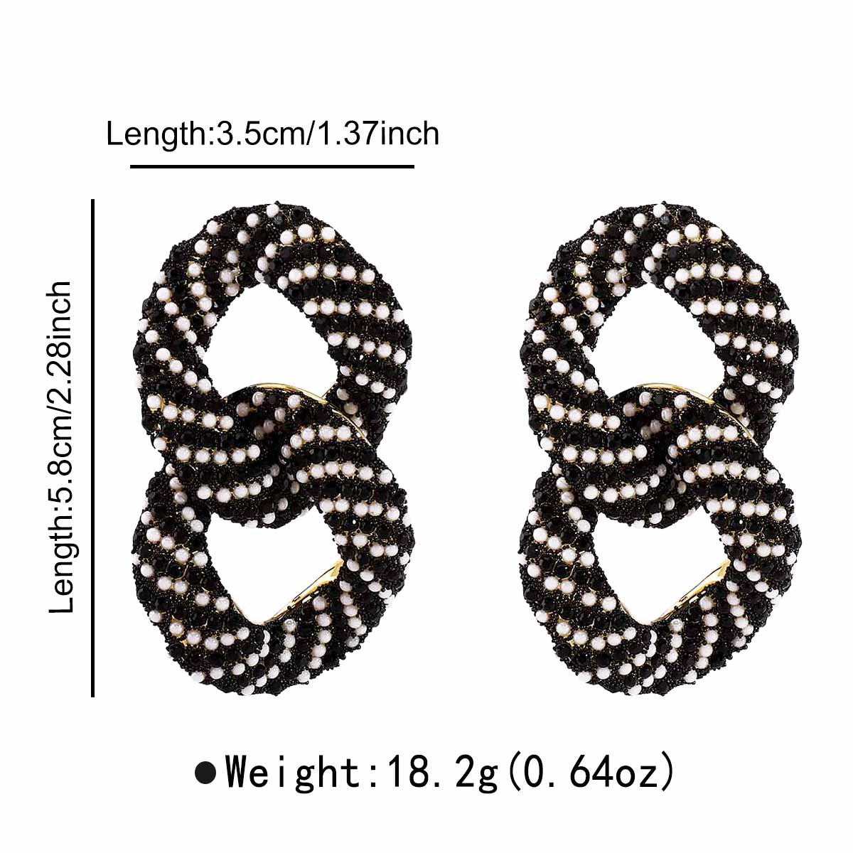 Wholesale color niche geometric diamond pearl  earrings