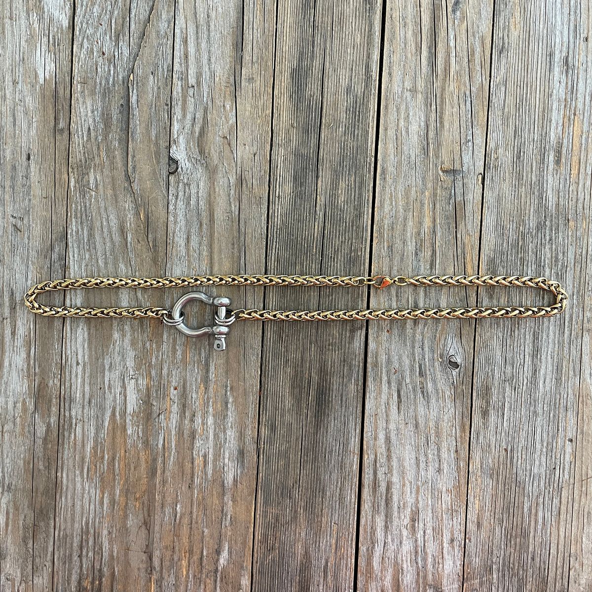 Wholesale carabiner  stainless steel square  necklace