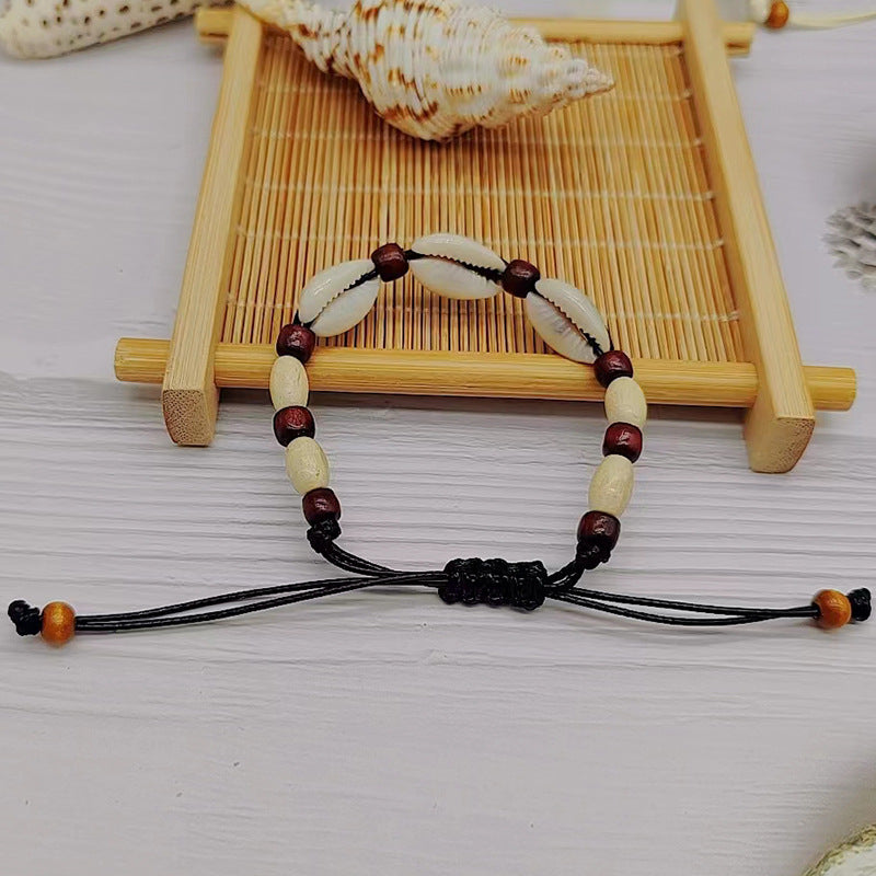 Wholesale Boho Style Shell Braided Natural Shell Hand Knotted Bracelet Rope Beaded Bracelets ACC-BT-Youl004