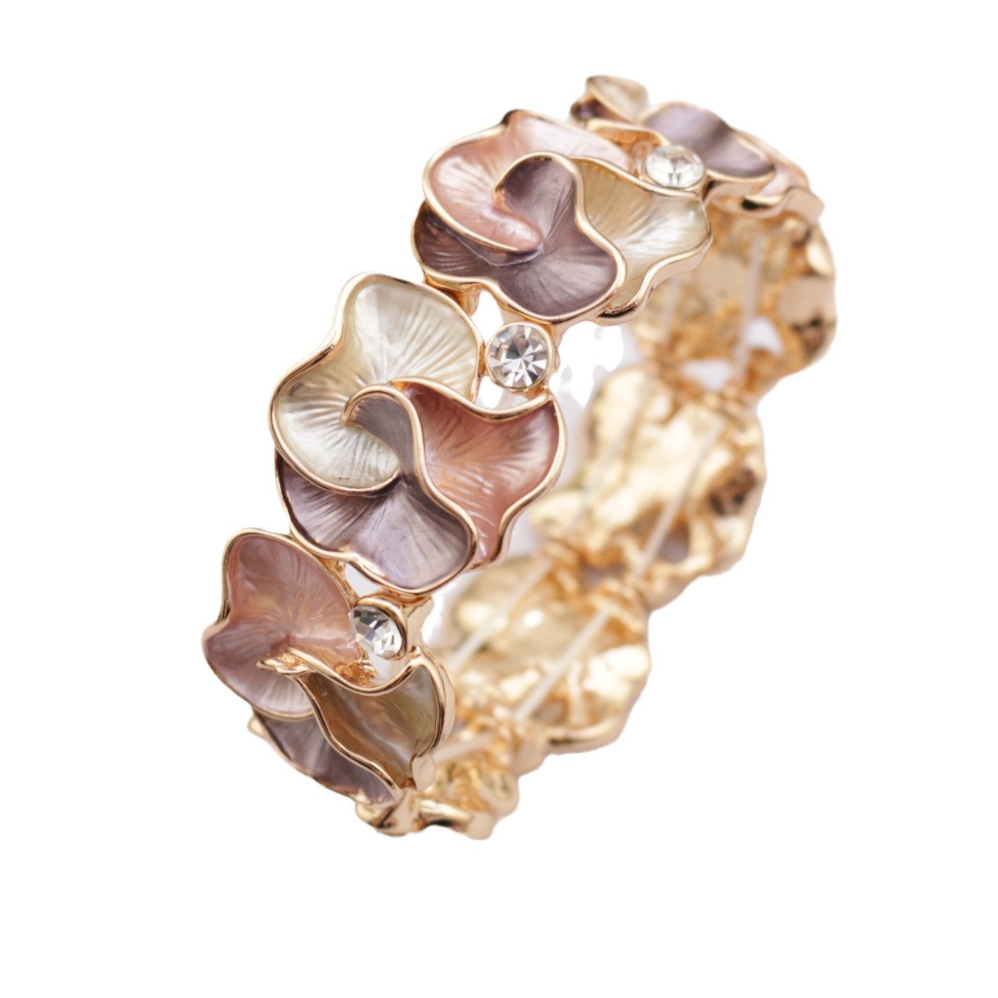 Wholesale  Geometric Exaggerated Petal Stretch Bracelet