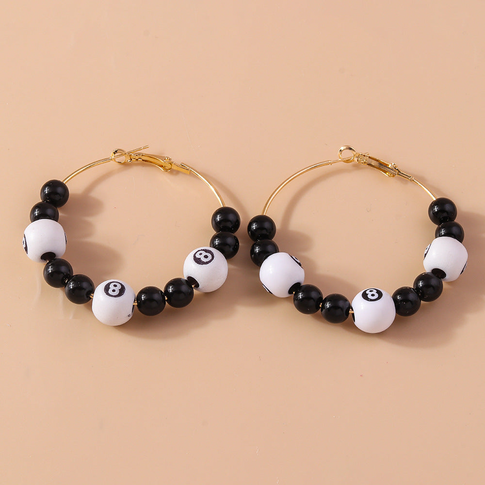 Wholesale Sports Ball Beaded Earrings