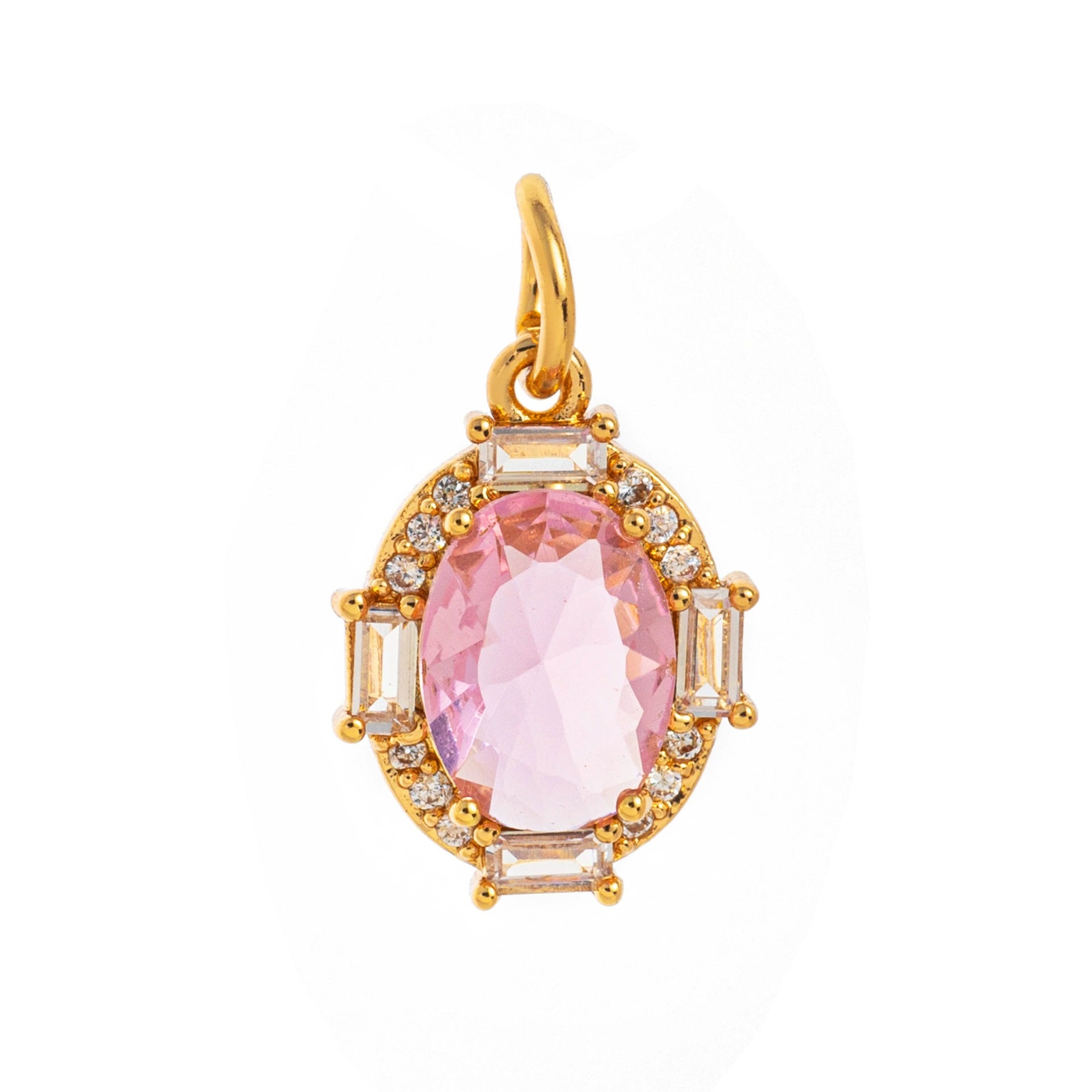 Wholesale Stainless steel electroplated with 18K gold 12 birthstone adjustable pendant