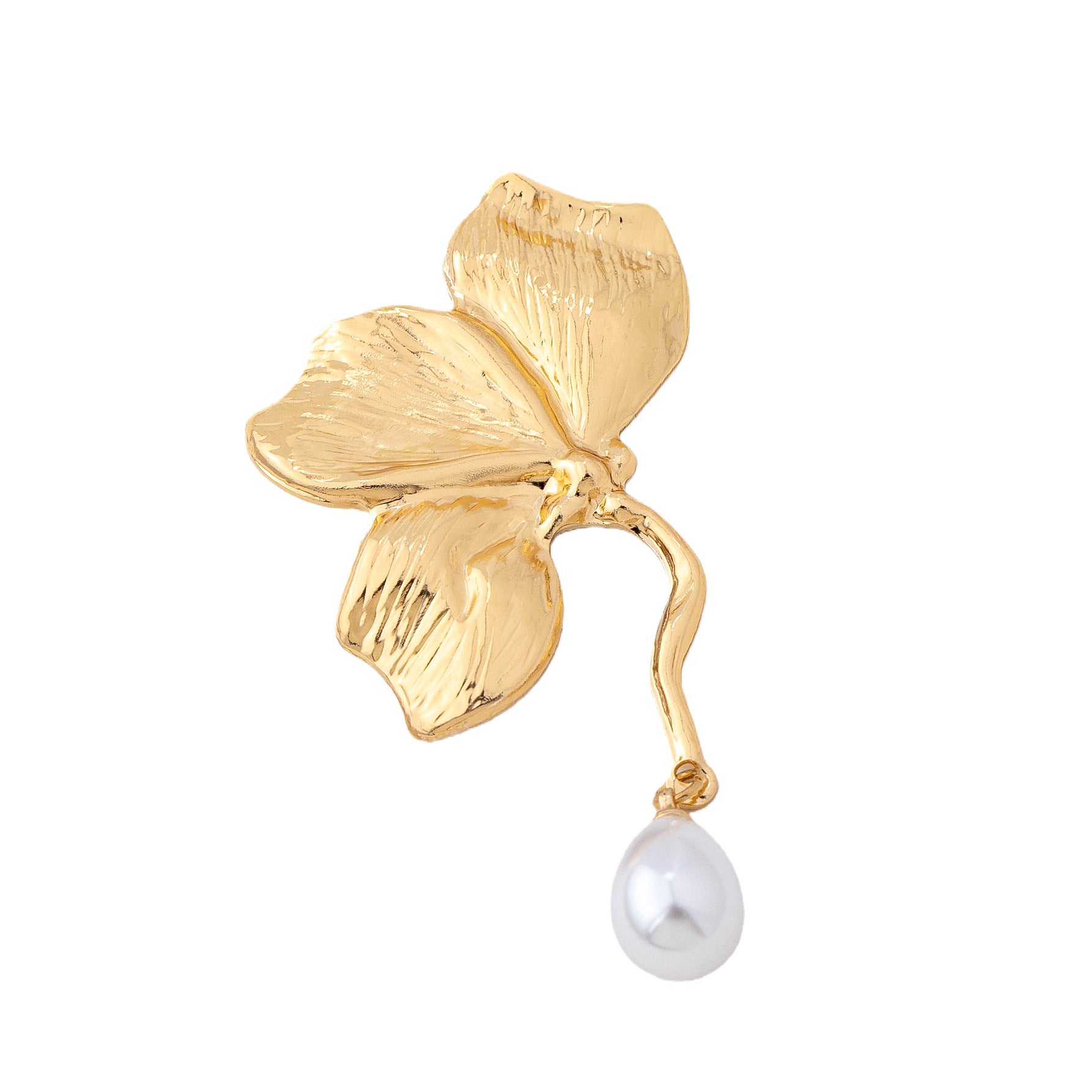 Wholesale Vintage Gold Ginkgo Leaf Pearl Brooch Women S Chic Lapel Pin Boutique Resale