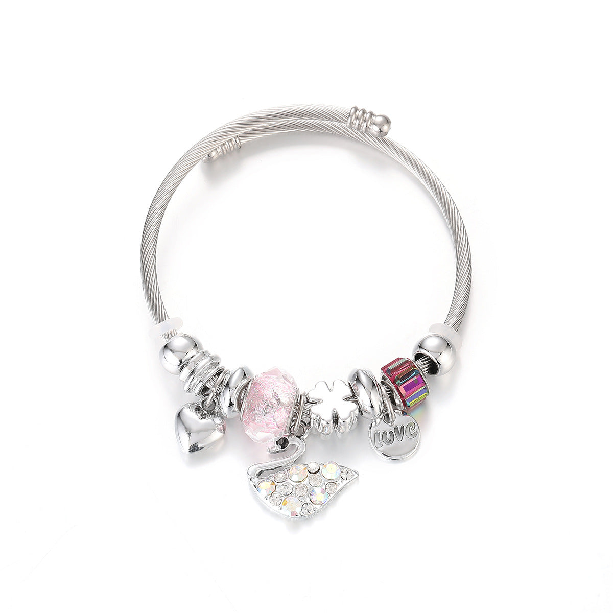 Wholesale Beaded Swan Bracelet Animal Bracelet ACC-BT-jiax005