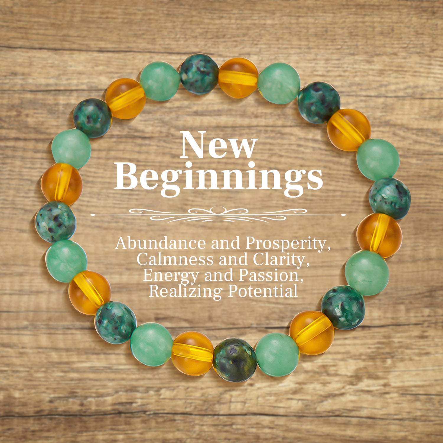 Wholesale Natural Stone Geometric Beaded Bracelet 8mm Natural Stone Elastic Bracelet