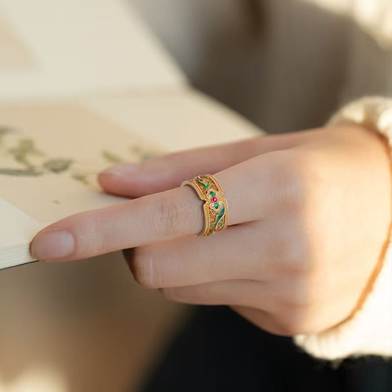 Wholesale  Light Luxury Niche Open Sterling Silver Ring