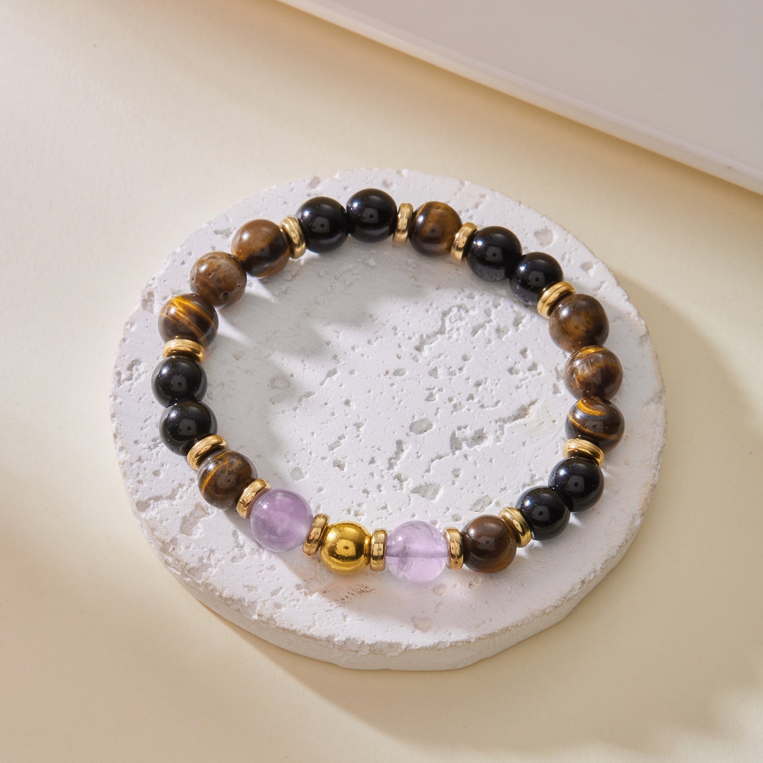 Wholesale  color natural stone bracelet  rainbow  jewelry