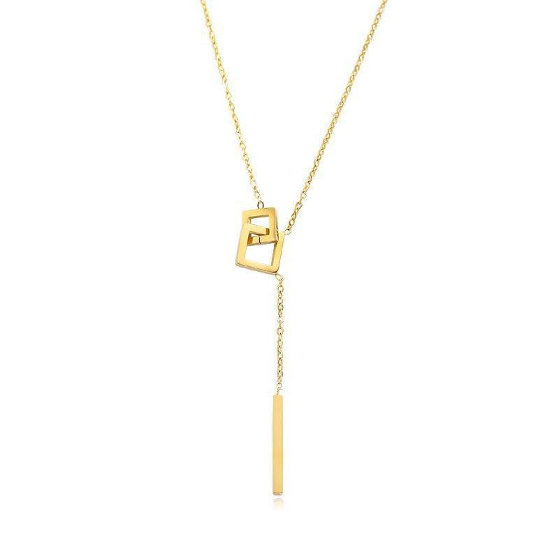 Wholesale Chic Titanium Steel Necklace,  18K Gold Plated,  Fashion Jewelry Accessory Gift