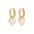 Wholesale  color love pendant zircon earbuckle earrings