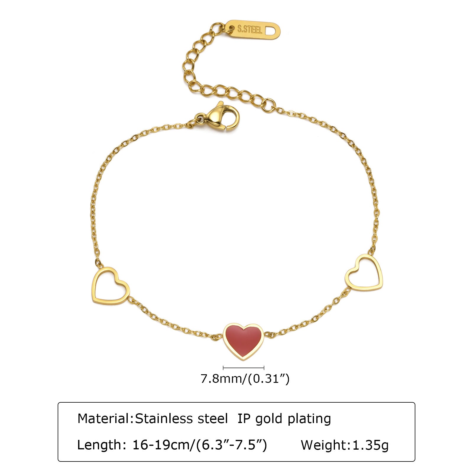 Wholesale Stylish Zirconia Adjustable Bracelet Stainless Steel 18K Gold Tone Women S Boutique Jewelry Accessory
